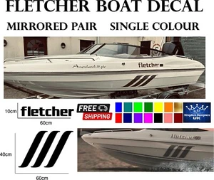 Calcomanía/vinilo para barcos Fletcher para barcos/barcos a motor - Imagen 1 de 3