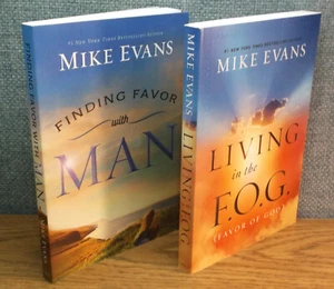 LOT Mike Evans FINDING FAVOR WITH MAN & LIVING IN THE FOG Favor of God NEW TPB - Picture 1 of 1