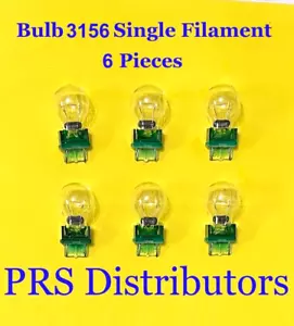 6 Pieces 3156 Clear Bulbs for some cars Tracks Boats, Lab, Industrial Equipment - Foto 1 di 2