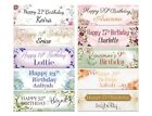 Spersonalizowane banery urodzinowe Kwiatowy wzór Dzieci Dorośli Impreza Dekoracja 294