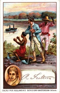 Chromos cacao pur Hollandais Bensdorp Amsterdam : Premier vapeur sur l'Hudson VM - Picture 1 of 2