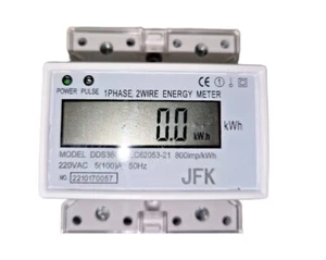 kwh meter 100 amp 1 phase 230 volt dinrail mount with or without enclosure - Picture 1 of 4
