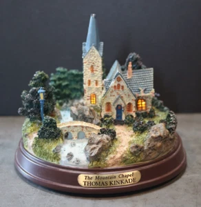 THOMAS KINKADE MEMORIES OF HOME THE MOUNTAIN CHAPEL LIGHTUP HOUSE - Picture 1 of 8