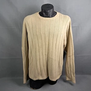 Suéter Timberland XL De Colección Para Hombres Beige Pesado Acanalado Cuello Redondo LS Pullover - Imagen 1 de 15
