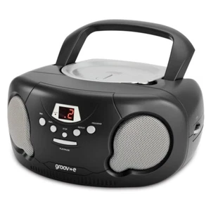 GROOVE GVPS733 BOOMBOX TRAGBARER CD-PLAYER MIT RADIO/AUX IN/KOPFHÖRERBUCHSE - SCHWARZ - Bild 1 von 2