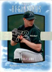 2002 Upper Deck Sweet Spot Beginnings #114 Brandon Backe Rookie /1300 Tampa Rays - Picture 1 of 4