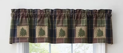 Cenefa de cortina de ventana - Frontier Plaid de Park Designs - Forrada, parche Foto 1 de 2