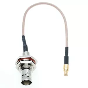 BNC female nut bulkhead to MCX Male crimp lot pigtail jumper coax RG316 RF cable - Picture 1 of 5