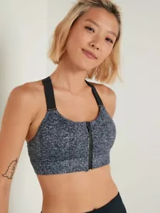 Victoria's Secret Pink Ultimate High Impact Front Zip Grey Sports Bra *Genuine* - Picture 1 of 9