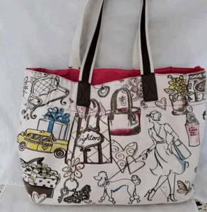Brighton Canvas Tote Large Shopping Hearts - Picture 1 of 10