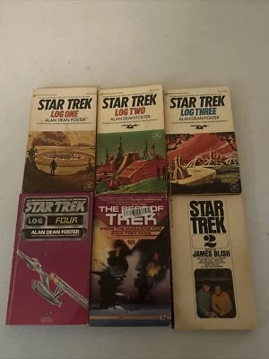 STAR TREK LOG Books 1-4, The Best Of Star Trek And Star Trek 2 Paperback Lot - Image 1 of 4
