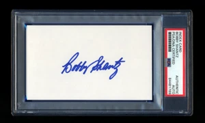 BOBBY SHANTZ SIGNED MINT INDEX CARD PSA/DNA AUTOGRAPHED NY YANKEES WSC 1952 MVP - Picture 1 of 1