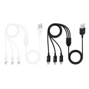 Micro USB Splitter Cable 3 in 1 Micro USB Charging Cord Data Sync Adapter Cable - Picture 1 of 10