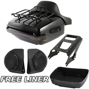 King Pack Trunk Mount Light Speakers For Harley Tour Pak Touring FLHT FLHX 09-13 - Picture 1 of 13