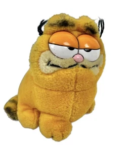 Garfield Plush Sitting Cat TAKE ME HOME FEED ME by Dakin 1978 1981 Vintage 5.5” - Picture 1 of 12