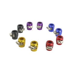 2x AN10 Red Fuel Hose Clamp Oil Water Tube Hose Fitting Clamps Hex Finisher 21mm - Picture 1 of 11