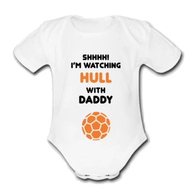 PSYCHOBABY RUMPF @city Strampler Baby Weste mitwachsen Geschenk beobachten mit Papa etc Fußball