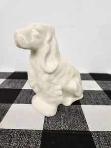 Vintage Glazed Ceramic Off White Cocker Spaniel Dog Planter. - Picture 1 of 24
