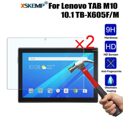 2PCS Tempered Glass Screen Cover Film Lenovo TAB M10 FHD Rel TB-X505F X605F 10.1 - Image 1 of 4