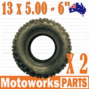 2 X 13 x 5.00 - 6" inch Tyre Tire ATV QUAD Bike Gokart Scooter mini Buggy Mower - Picture 1 of 3