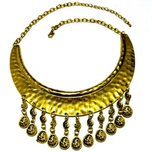 Kette Halskette Collier Statement Vintage Bauchtanz Boho Ethno Tribal GOLD - Bild 1 von 1