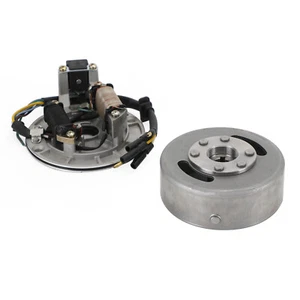 Magneto Stator Plate + Flywheel Set 110cc 125cc Kick Start PIT PRO Dirt Bike L2 - Picture 1 of 12