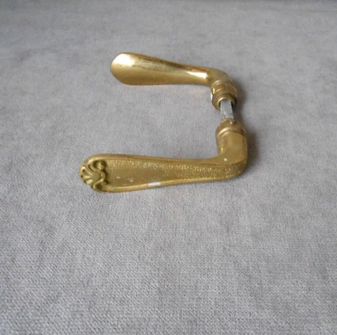 Pair of  Vintage French BRONZE Door Handles Pulls Cover