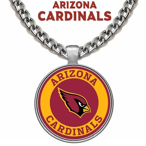 Arizona Cardinals Mens Womens 24" Stainless Steel Chain Pendant Necklace D5 Cover