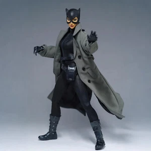 1:12 Scale Fashion Grey Long Trench Coat for 12" Action Figure Body Toys - Picture 1 of 2