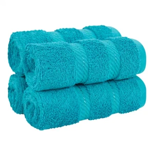 Washcloth Set 100% Turkish Cotton 4-Piiece Face Hand Towels for Bathroom and Kit - Picture 1 of 12