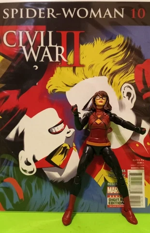 Marvel Legends  SPIDER-WOMAN ***CUSTOM*** - LIZARD BAF + COMIC SPIDER-WOMAN  #10 Cover