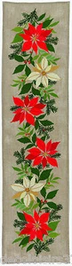 Eva Rosenstand 23-295 Runner Table Christmas Poinsettia Counted - Picture 1 of 1