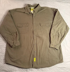Stanley Shirt Jacket Mens XL Flannel Lined Heavyweight Workwear Shacket Green - Picture 1 of 14