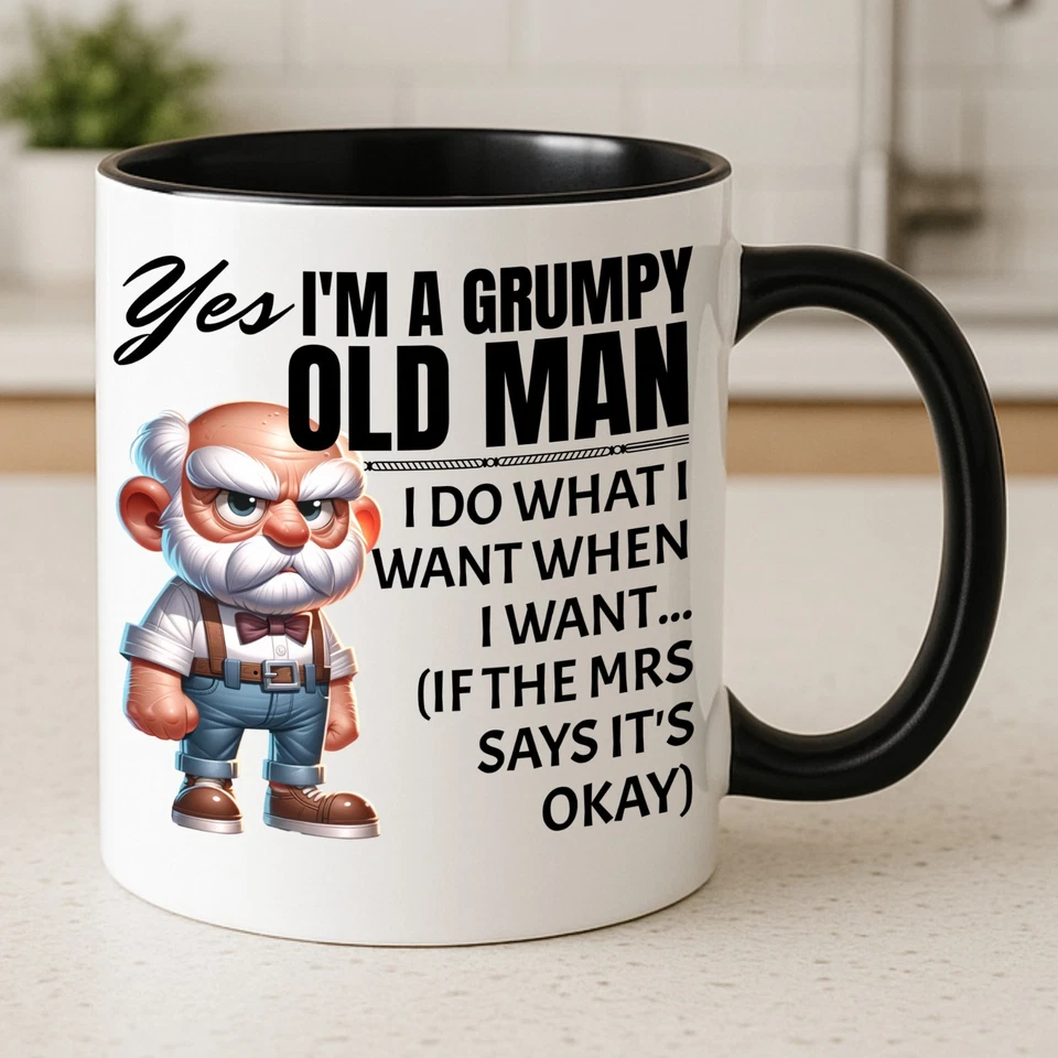 Funny Grumpy Old Man Mug Gift For Dad Husband Grandad Christmas Stocking Fillers - Image 1 of 4