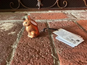 Neu mit Etikett H&M Home mundgeblasenes Glas Kaninchen Ornament klein 2,5" handbemalt - Bild 1 von 7