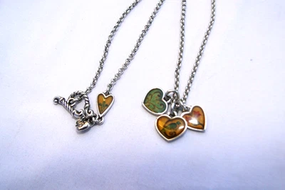 Collar Brighton Piccadilly Inspirador Triple Corazón Dije Palanca Foto 1 de 4