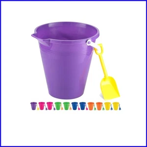 Cubos y palas de playa duraderos de 9 pulgadas - elementos esenciales para jugar al aire libre para niños (paquete de 12) - Imagen 1 de 11