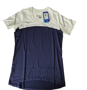 Camisa Mizuno Voleball Mujer Pequeña Azul Marino/Blanco Drylite Manga Corta NUEVA - Imagen 1 de 11