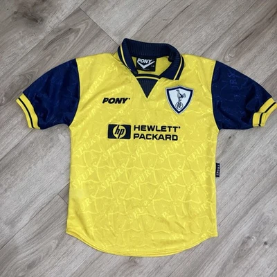 Camiseta deportiva para niños Tottenham Hotspur 1995/97 Away Yellow Pony L niños jóvenes Foto 1 de 2