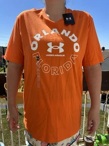 Under Armour Orlando Florida Orange T-shirt Tee Top Large BNWT - Picture 1 of 4