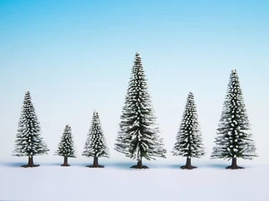 Noch 26828 All Scale Snow-Covered Fir Trees -- 2 - 5-1/2" 5-14cm Tall pkg(25) - Picture 1 of 1