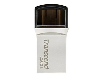 Transcend USB 3.1 Pen Drive OTG Type-A&C Silver USB-Stick TS256GJF890S - Immagine 1 di 1