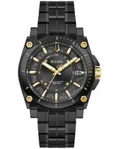 Reloj Hombre Bulova Icon Precisionist Negro Acero Inoxidable Zafiro 40MM 98B408 - Imagen 1 de 4