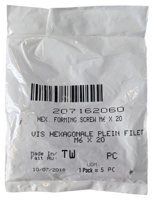 OEM for Sea Doo Lot of 5 Hex Forming Screw M6 x 20 RXT 215 X 255 SP SPX LRV RX - Image 1 of 2