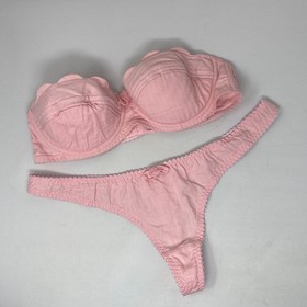 Agent Provocateur Pink Vintage Cotton Set Large New