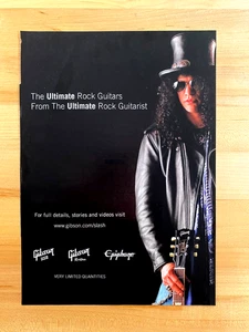 2008 Print Ad Gibson Guitars Slash of Guns N Roses - Picture 1 of 1