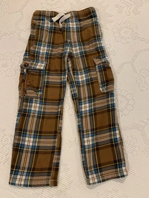 Pantalones cargo Mini Boden para niños 7 Y a cuadros con banda elástica en la cintura temporada de otoño Foto 1 de 4