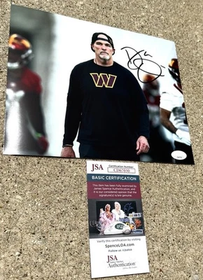 DAN QUINN Commanders SIGNED 8X10 Photo JSA COA WASHINGTON C - Image 1 of 2
