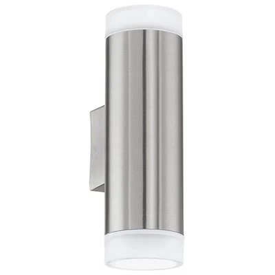 Eglo LED Applique Murale D'Extérieur Riga Inox IP54 2x2, 8W GU10 Blanc Neutre - Photo 1/3