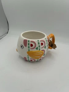 Tropische Fische Kaffeebecher 14 Unzen Figur 3D Bunt Handbemalt Lang Brandneu! - Bild 1 von 8